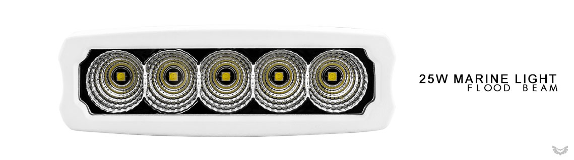 STEDI 25w Marine LED Slim Light Flood Beam