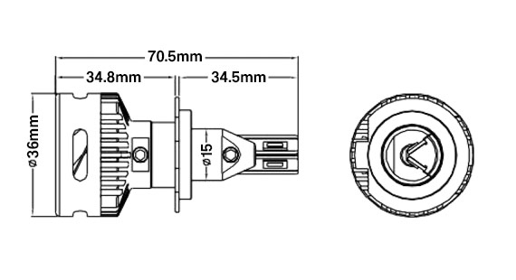 Project H7 LED Dimensions