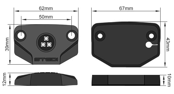 STEDI LED RGB Rock Lights Dimensions