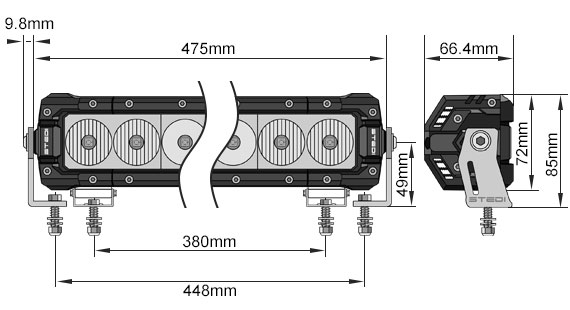 STEDI Type X Sport 8.5 Inch LED Spot Lights