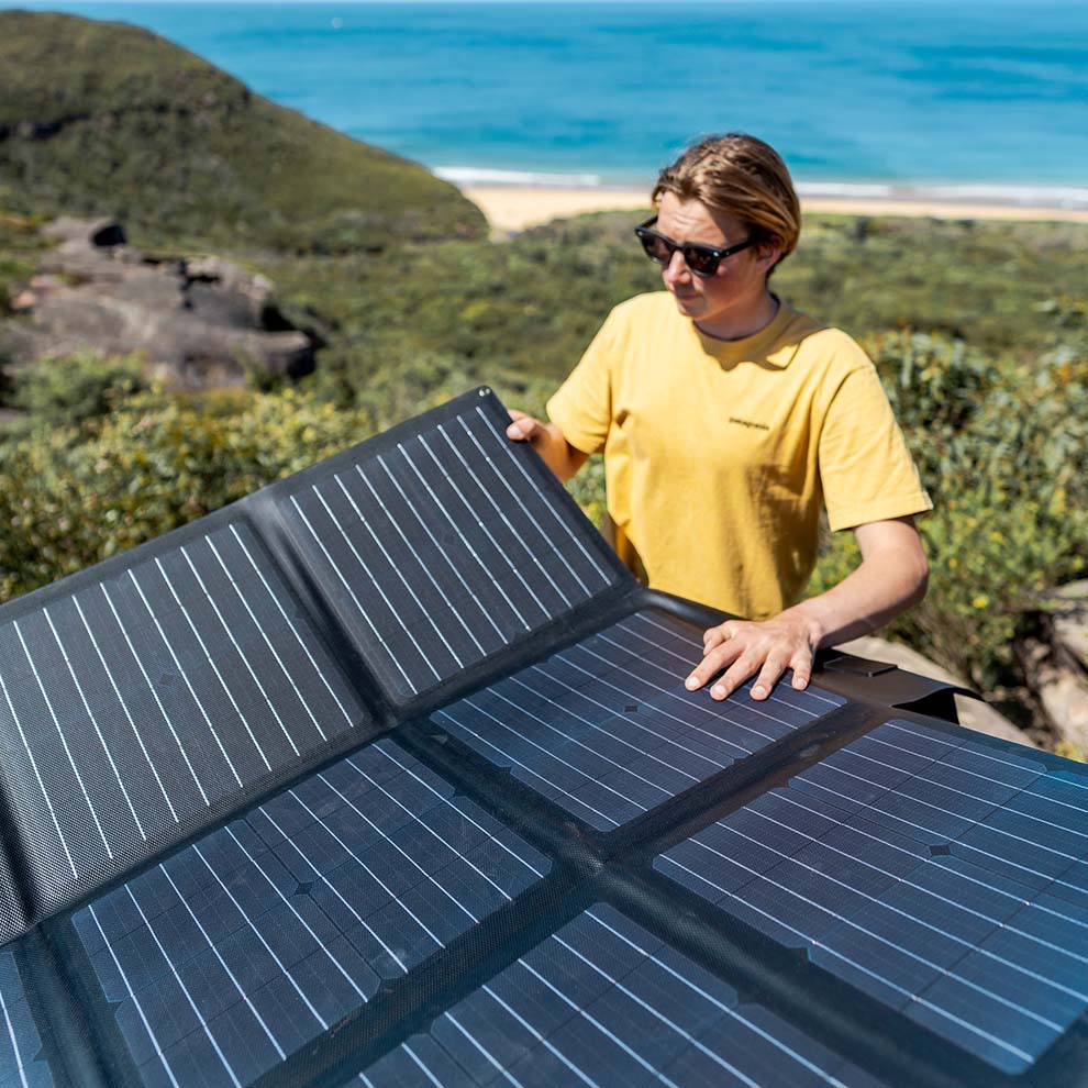 REDARC solar blanket beach