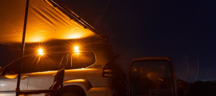 STEDI Amber Rock Light on a Toyota Prado