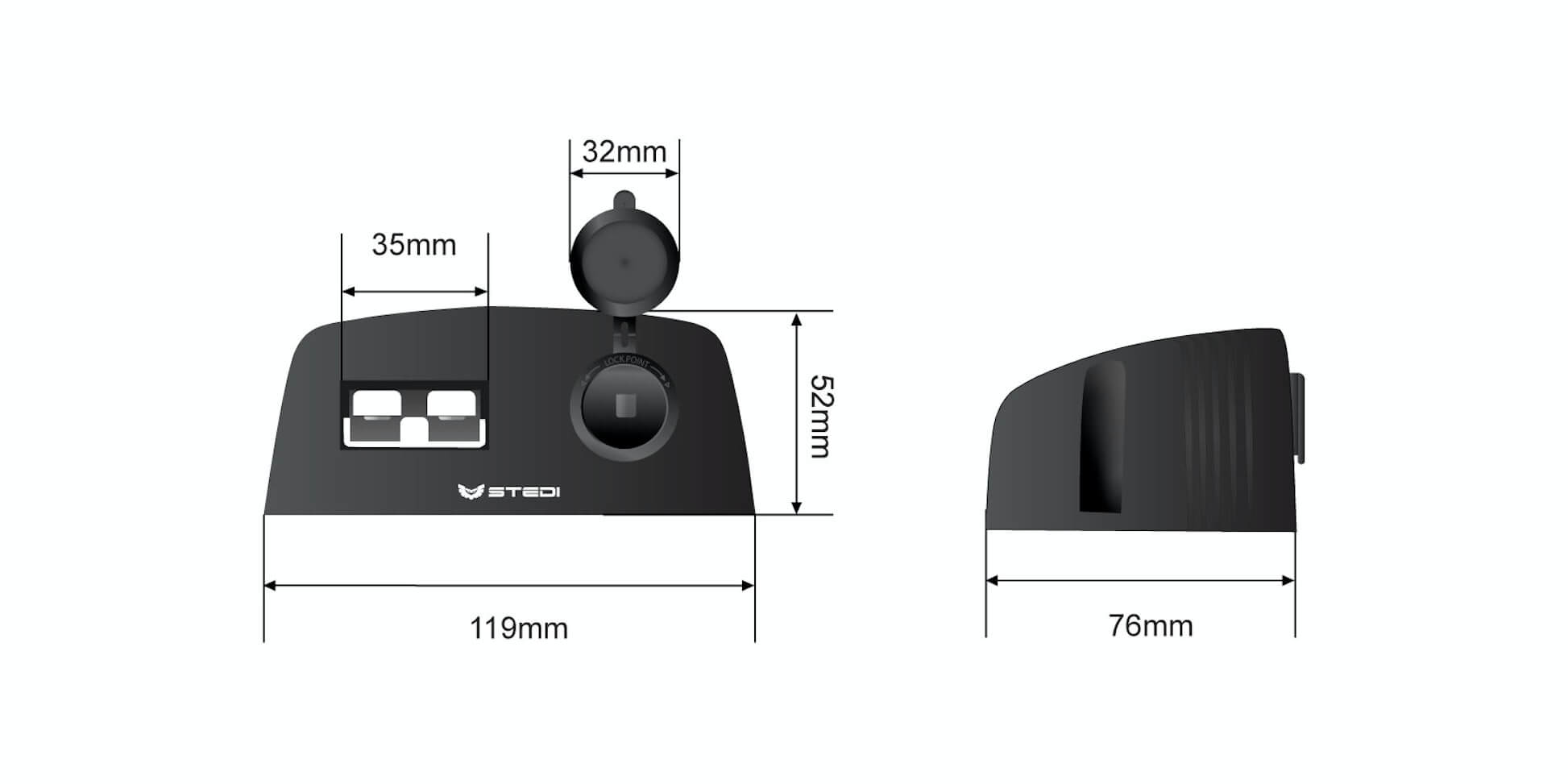 Stedi Single Anderson Style Cigarette Surface Mount